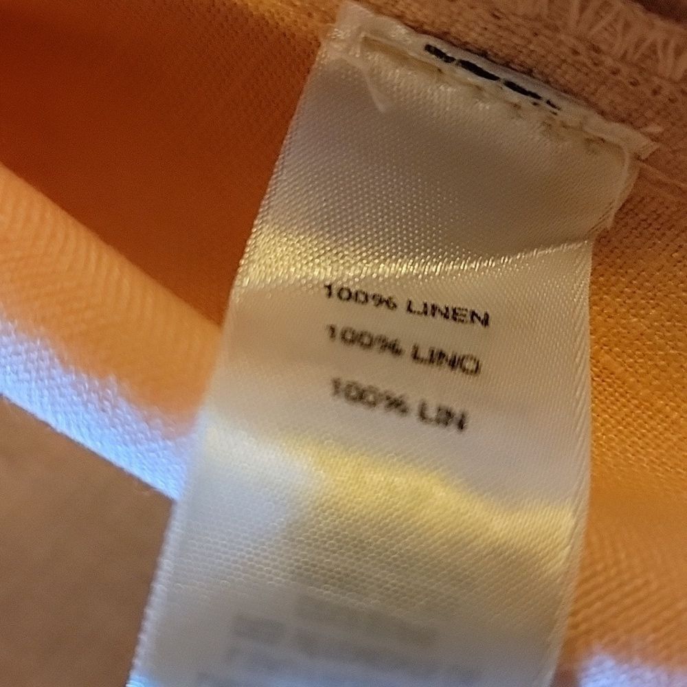 Chico's-Linen Peach open collared jkt. with pockets Size 4=XL. - Picture 10 of 11